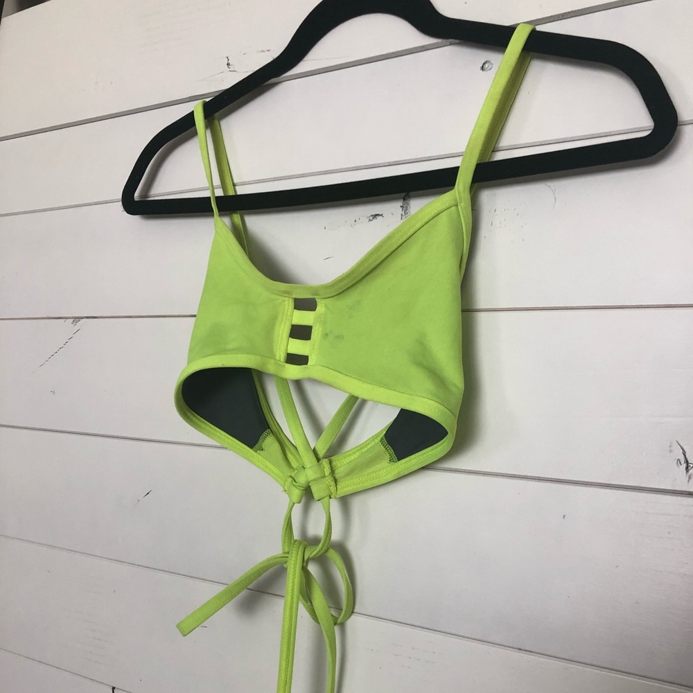 Jolyn Electric Green Bikini Top